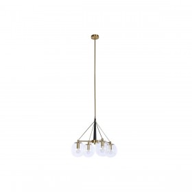 Lampadario DKD Home Decor 50 x 50 x 144 cm Cristallo Dorato Metallo 50 W