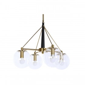 Lampadario DKD Home Decor 50 x 50 x 144 cm Cristallo Dorato Metallo 50 W