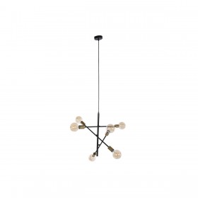 Lampadario DKD Home Decor 60 x 52 x 50 cm Nero Dorato Metallo 50 W