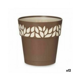 Vaso Autoirrigante Stefanplast Cloe Marrone Plastica 19 x 19 x 19 cm (12 Unità)