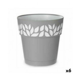 Vaso Autoirrigante Stefanplast Cloe Grigio Plastica 25 x 25 x 25 cm (6 Unità)