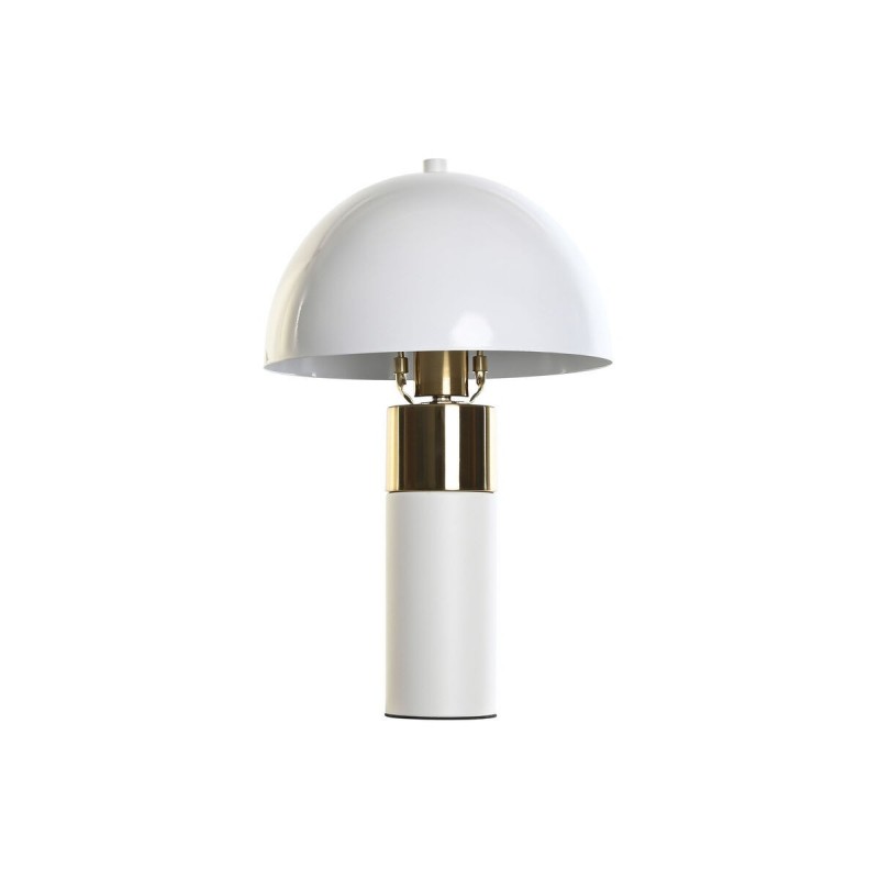 Lampada da tavolo DKD Home Decor Dorato Metallo Bianco 220 V 50 W 24 x 24 x 36 cm