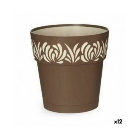 Vaso Autoirrigante Stefanplast Gaia Marrone Plastica 19 x 19 x 19 cm (12 Unità)