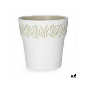 Vaso Autoirrigante Stefanplast Gaia Bianco Plastica 25 x 25 x 25 cm (6 Unità)