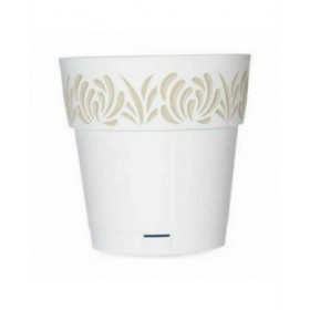 Vaso Autoirrigante Stefanplast Gaia Bianco Plastica 25 x 25 x 25 cm (6 Unità)