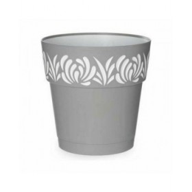 Vaso Autoirrigante Stefanplast Gaia Grigio Plastica 25 x 25 x 25 cm (6 Unità)