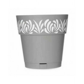 Vaso Autoirrigante Stefanplast Gaia Grigio Plastica 25 x 25 x 25 cm (6 Unità)