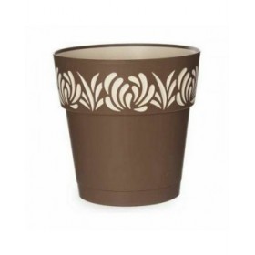 Vaso Autoirrigante Stefanplast Gaia Marrone Plastica 25 x 25 x 25 cm (6 Unità)