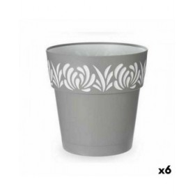 Vaso Autoirrigante Stefanplast Gaia Grigio Plastica 29 x 29 x 29 cm (6 Unità)