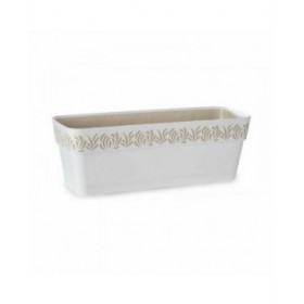 Vaso rettangolare da Balcone Stefanplast Gaia Bianco Plastica 49,5 x 17 x 19 cm (12 Unità)