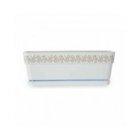 Vaso rettangolare da Balcone Stefanplast Gaia Bianco Plastica 49,5 x 17 x 19 cm (12 Unità)