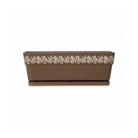 Vaso rettangolare da Balcone Stefanplast Gaia Marrone Plastica 18 x 17 x 49,5 cm (12 Unità)
