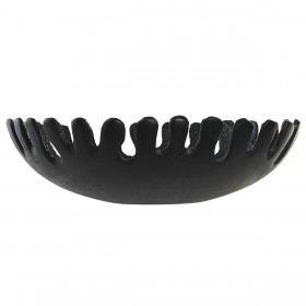 Centrotavola DKD Home Decor Nero Dorato Moderno 32 x 32 x 9 cm (2 Unità)