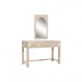 Ingresso DKD Home Decor Naturale Legno di mango Specchio 117 x 40 x 76 cm