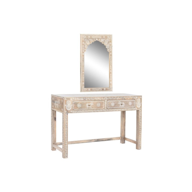 Ingresso DKD Home Decor Naturale Legno di mango Specchio 117 x 40 x 76 cm