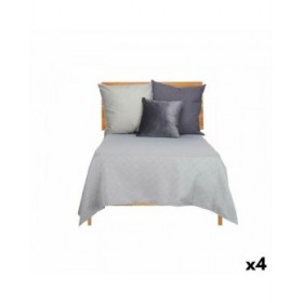 Trapunta 180 x 260 cm Geometrico Grigio (4 Unità)