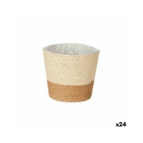 Vaso Ibergarden 86438 Marrone Corda Plastica 16 x 14,5 x 16 cm (24 Unità)