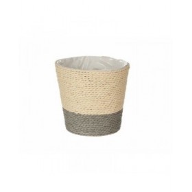 Vaso Ibergarden 86442 Grigio Corda Plastica 14 x 12,5 x 14 cm (24 Unità)