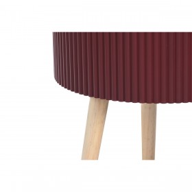 Tavolo aggiuntivo DKD Home Decor 38,5 x 38,5 x 49 cm Marrone Rosso Granato Legno MDF