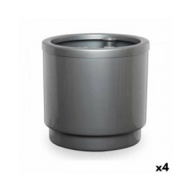 Vaso Autoirrigante Ibergarden 4132-PLA Argentato polipropilene 32 x 30,5 x 32 cm (4 Unità)