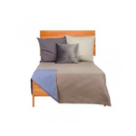 Trapunta Reversibile 240 x 260 cm Azzurro Grigio (6 Unità)