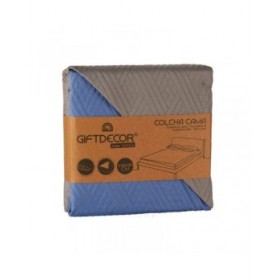 Trapunta Reversibile 240 x 260 cm Azzurro Grigio (6 Unità)