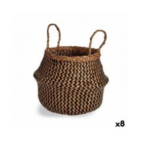 Cesta Decorativa Nero Naturale Juncus 8 L 31 x 38 x 31 cm (8 Unità)