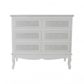 Cassettiera DKD Home Decor 100 x 40 x 87 cm Legno Bianco Romantico Legno MDF