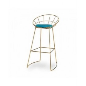 Sgabello Azzurro Dorato Ferro 51 x 94 x 52 cm (2 Unità)