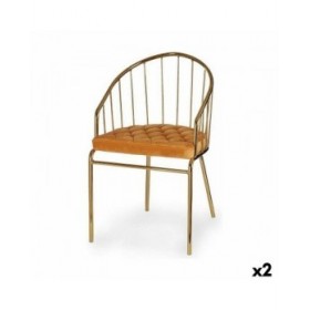 Sedia Barre Dorato Senape 51 x 81 x 52 cm (2 Unità)
