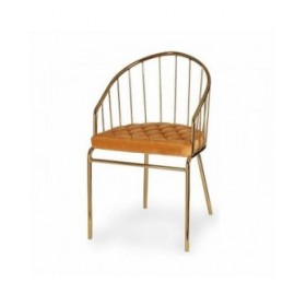 Sedia Barre Dorato Senape 51 x 81 x 52 cm (2 Unità)