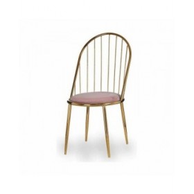 Sedia Barre Rosa Dorato 48 x 95,5 x 48 cm (2 Unità)