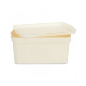 Scatola portaoggetti con coperchio Kipit TP594-4 Crema Plastica 7,5 L 21,5 x 14,5 x 32 cm (12 Unità)