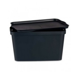 Scatola portaoggetti con coperchio Kipit TP596-1 Antracite Plastica 24 L 29,3 x 24,5 x 45 cm (6 Unità)