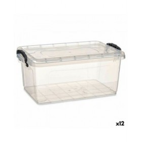 Scatola portaoggetti con coperchio Kipit TP545-1 Trasparente Plastica (12 Unità)