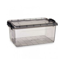 Scatola portaoggetti con coperchio Kipit TP546-2 Antracite Plastica (12 Unità)