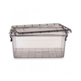 Scatola portaoggetti con coperchio Kipit TP546-2 Antracite Plastica (12 Unità)