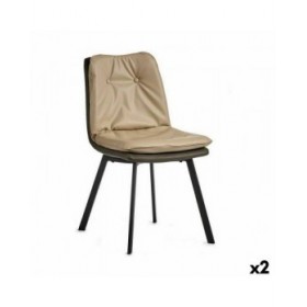 Poltrona Tasti Nero Beige Grigio Acciaio 62 x 85 x 47 cm (2 Unità)