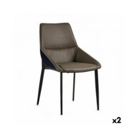Poltrona Intrecciato Azzurro Grigio Acciaio 50 x 87 x 61 cm (2 Unità)