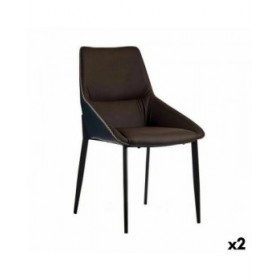 Poltrona Intrecciato Azzurro Marrone Acciaio 50 x 87 x 61 cm (2 Unità)