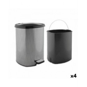 Cestino a pedale Berilo D002-2 Grigio scuro Plastica 20 L (4 Unità)