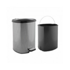 Cestino a pedale Berilo D002-2 Grigio scuro Plastica 20 L (4 Unità)