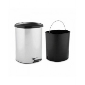 Cestino a pedale Berilo D003-1 Argentato Plastica 11 L (6 Unità)