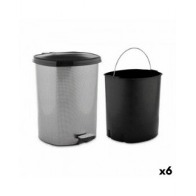 Cestino a pedale Berilo D-003-2 Grigio scuro Plastica 11 L (6 Unità)