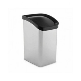 Cestino Berilo D093-1 Argentato Plastica 23 L Oscillante (6 Unità)