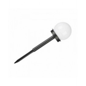 Faro Ibergarden 10 CM BALL Bianco Nero Plastica 10 x 34,5 x 10 cm Sfera Ricarica a luce solare (12 Unità)