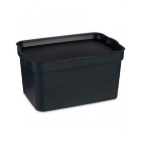 Scatola portaoggetti con coperchio Kipit TP592-1 Antracite Plastica 2,3 L 13,5 x 11 x 20 cm (24 Unità)