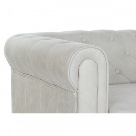 Divano DKD Home Decor 151 x 82 x 70 cm Naturale Legno Marrone Crema Vintage