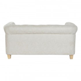 Divano DKD Home Decor 151 x 82 x 70 cm Naturale Legno Marrone Crema Vintage