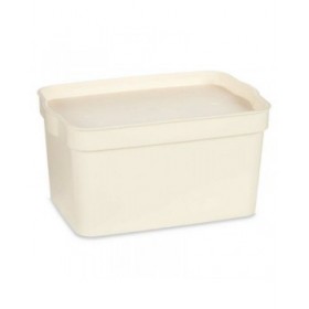 Scatola portaoggetti con coperchio Kipit TP592-4 Crema Plastica 2,3 L 13,5 x 11 x 20 cm (24 Unità)